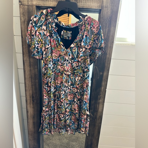 Anthropologie Boho Floral Dress Flowy Midi Cottagecore Festival Size S - Picture 2 of 5